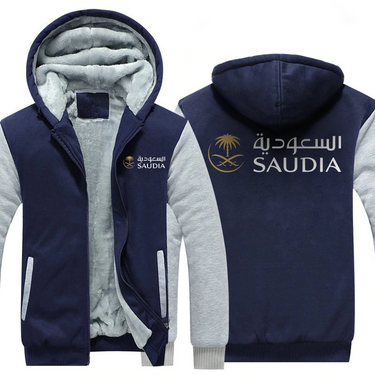 SAUDIA AIRLINES JACKETS FLEECE SWEATSHIRT
